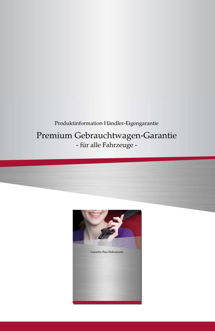 Produktinformationen zur Premium Gebrauchtwagen-Garantie – PDF-Dokument