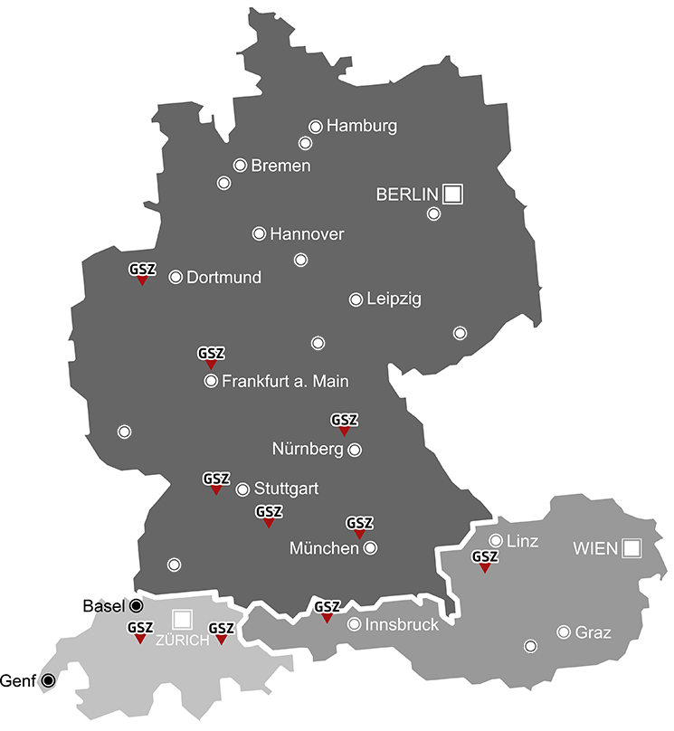 GSZ Gabelstapler Zentrum Österreich - Standorte, Liefergebiete und Marken