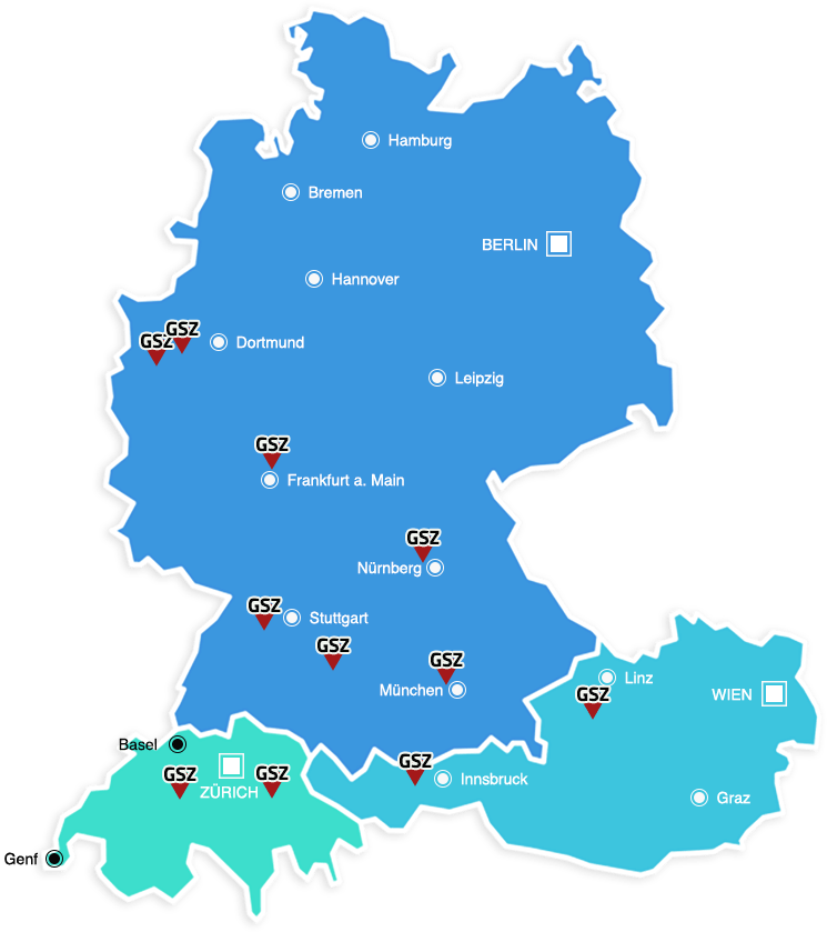 GSZ Gabelstapler Zentrum – Standorte